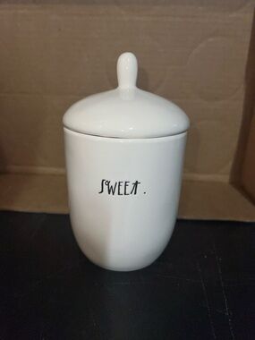 Rae Dunn White Ceramic 'SWEET.' Storage Jar with Lid